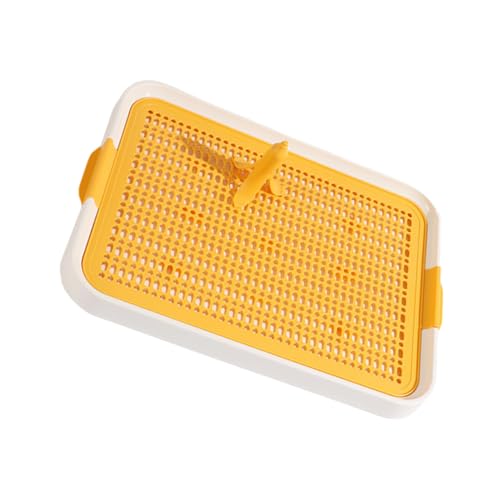 Happyyami Hundetoilette pet Supplies Dog Poop Bag Holder Hundekotbeutelhalter hundebeet Hundetrainingstoilette Pinkelkissenhalter Töpfchen für Zuhause Hundepipischale für den Haushalt Yellow von Happyyami