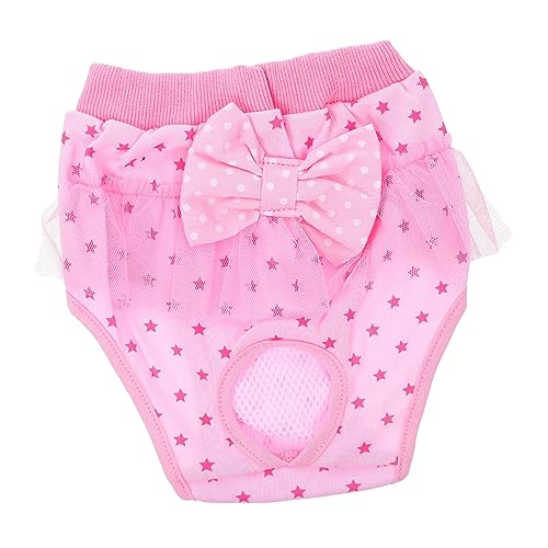 Happyyami Hundewindeln Für Hündchen Atmungsaktive Und Waschbare Hygienepants Für Welpen Lace Design Größe Ideal Für Weibliche Haustiere Und Komfortabel von Happyyami