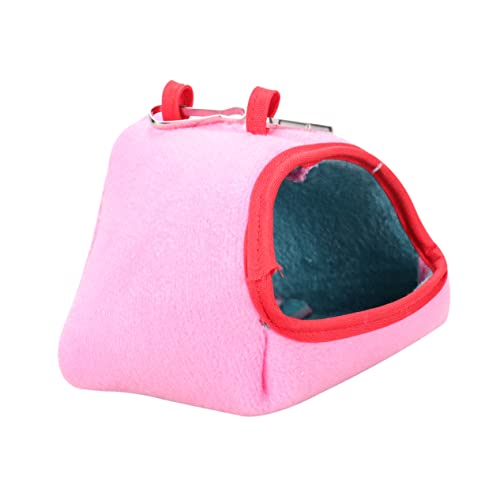 Happyyami Igel Hängematte hamsterzubehör Schlafnest Hängematte Hamster Igel Igelnest Baumwollnest Baumwolle Tiere hängendes Nest Spielzeug-Schlafnest Tierhütte tierische Höhle Rosa von Happyyami