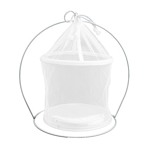 Happyyami Insektenkäfig Raupenmaschenkäfig Zuchtkäfig Käfig Für Kinder Kinderfänger Lupenbehälter Gitterkäfig Terrarium Atmungsaktiver Käfig Betrachterglas Outdoor-erkundungskäfig Weiß Eisen von Happyyami