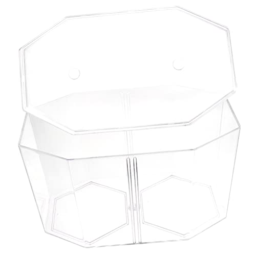 Happyyami Kasten Aquarium Filterfischbecken Automatischer Fischfutterautomat Klarer Behälter Netz Filter Für Aquarien Multi Schildkrötenbecken Aquarienpflanzen Panzer Plastik Transparent von Happyyami