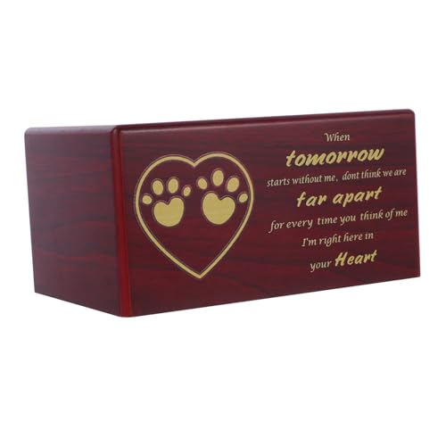 Happyyami Kasten Haustier Urne Haustierbedarf Pfote Kette Futterautomat Für Haustiere Hundebett Desodorierend Figuren Gedenkurne Für Katzen Flasche Mit Hundeasche Urnen Aus Holz Hölzern von Happyyami