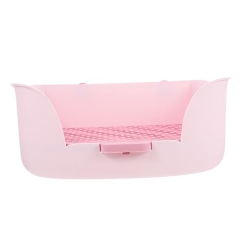 Happyyami Kasten Kaninchentoilette Kleine Haustiertoilette Haustier-toiletten-töpfchen-Trainer Haustiertoilette Im Haushalt Töpfchen Für Meerschweinchen Kleintierstreu Rattenstreu Rosa Abs von Happyyami