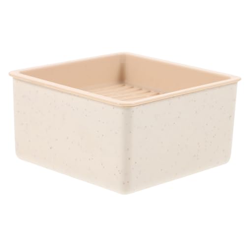 Happyyami Kasten Katzengrasbox Pflanzgefäß Für Katzen Katzengras-pflanzgefäß Für Zu Hause Katze Pflanzentopf Katzenpflanze Für Haustier Kreatives Katzengrasetui Plastik Beige von Happyyami