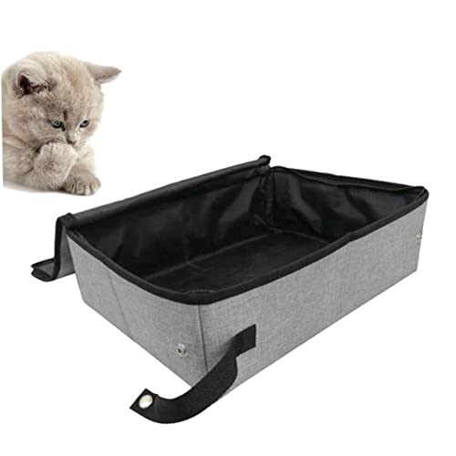 Happyyami Kasten Katzenstreu Toilette Reisekatze Toilette tragbare Katzentoilette dustbin mülltütenhalter Haustiere Mülleimer Katzenbedarf Katzenbecken Mit Deckel Katzennapf Waschbecken von Happyyami