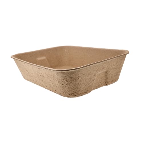 Happyyami Kasten Katzentoilette Katzenboxen Klumpende Katzenstreu Abs Verklumpung Bedeckt Nassfutter Für Katzen Post Haustier Cajas Katzenfutter Nass Katzenklo Indtol Wurf Light Brown Papier von Happyyami