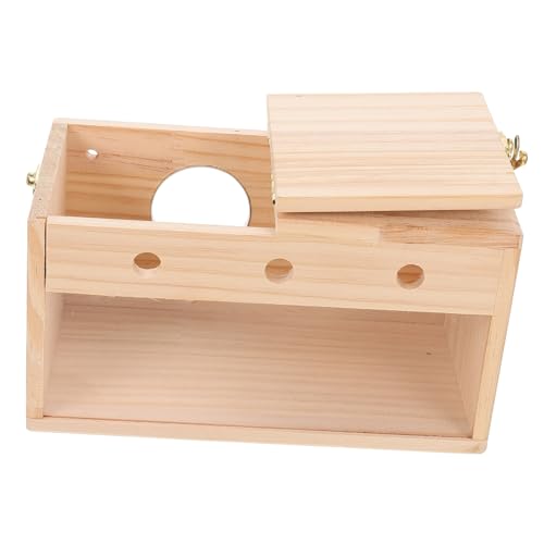 Happyyami Kasten Papageien Zuchtbox vogelhaus Bird House The Birdcage Vogelzubehör vogelkäfig käfig Vogelkäfige für Sittiche Sittichkäfig Vogelbarsch Papageienversorgung Sittich Nest hölzern von Happyyami