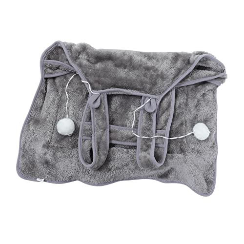 Happyyami Katzen Tasche cat Apron pet Tasche katzentragetaschen Kätzchenhalterbeutel Katze-Rucksack-Blase Tasche zum Halten von Katze Katzenschürze aus korallenrotem Vlies Korallenvlies Grey von Happyyami