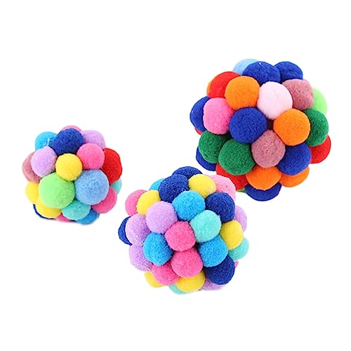 Happyyami Katzenglockenkugeln Bälle für Katzen Spielzeugglockenkugeln Kugel für Katze Kätzchen Spielzeug gummiball Katzen Spielzeug Rasselspielzeugball für Katze Kätzchen Glockenkugeln von Happyyami