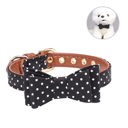 Happyyami Haustier Hund Katze Halsband mittelgroßes Hundehalsband Bowknot-Kragen hundezubehör Dog Accessories Haustier Hundehalsband Fliege Hundehalsband Punktmuster Krawatte von Happyyami