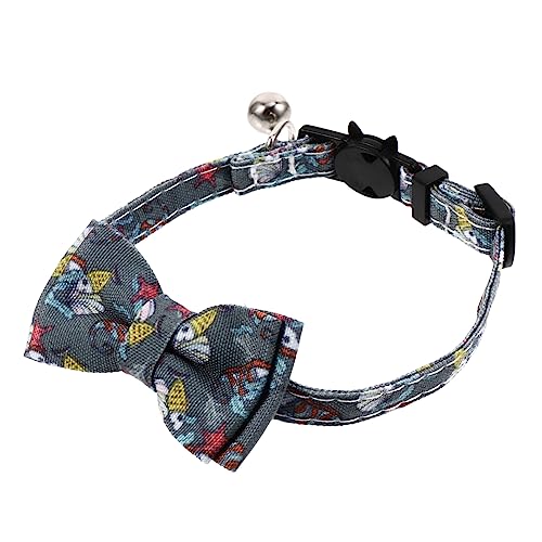 Happyyami Katzenhalsband Welpe Fliege -Hals- Fliege Welpenhalsband Pet-Bogen-Kette Kitten Halskette für Haustiere Glockenhalsband für Nylon von Happyyami