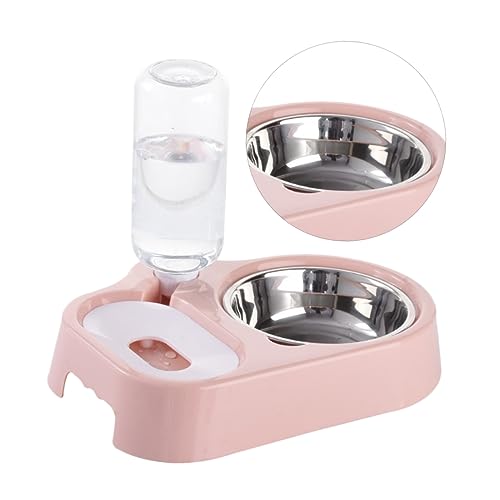 Happyyami Katzennapf Katzennäpfe rutschfeste Fressnäpfe für Katzen Wassernapf für Welpen pet Feeder pet Water Bowl katzenfutter Futterautomat für Haustiere Futternapf für Katzen Rosa von Happyyami