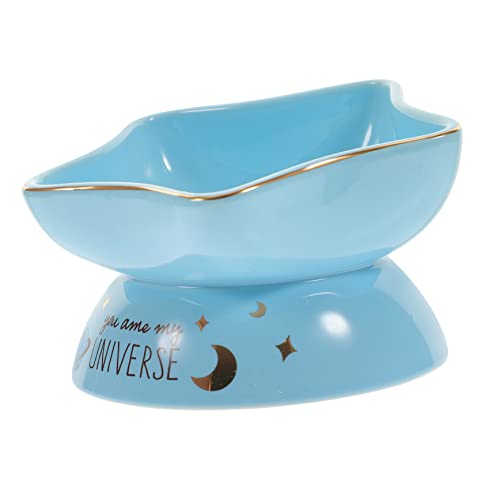 Happyyami Katzenschüssel aus Keramik Futternapf für Katzen Welpenfutterstation für Haustiere pet Water Bowl pet Food Container Katzennapf Hundenäpfe Futterautomat für Haustiere Haustiernapf von Happyyami