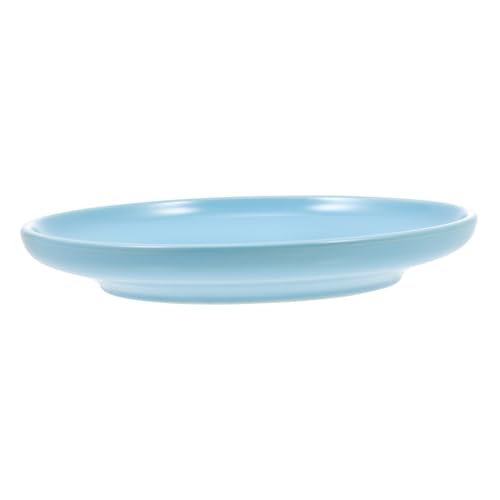 Happyyami Katzenschüssel aus Keramik Katzennapf Katzen-Snack-Gericht Anti-Rutsch-Napf für Haustiere pet Bowl katzenfutter schüssel Haustiergericht Zubehör für die Hundefütterung Blue von Happyyami