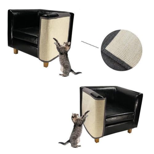 Happyyami Katzenspielzeug Eckkratzer für Katzen Katzenkratzmatte Sofaschutz Couch kratzschutz Katzen-Sisal-Kratzunterlage Sofa-Schutz Kratzspielzeug für Katzen Kratzmatte für Katzen von Happyyami