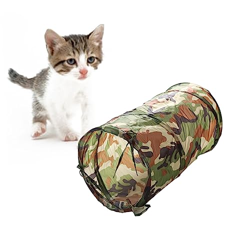 Happyyami Katzenspielzeug cat cave katzenhöhlen Katzen Spielzeug+ Haustierspielzeug katzenbedarf Katzenspieltunnel Katzengeschenke Katzentunnel Kätzchenröhren Haustiertunnel Camouflage von Happyyami