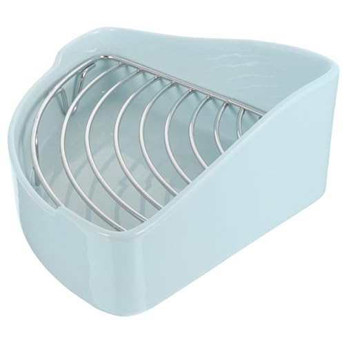 Happyyami Keramiktoilette für kleine Haustiere Käfige für Meerschweinchen Futtermatte Schweine coop Heu Hamster klo kaninchentoilette Hasenkäfig-Toilette Kaninchen-Trainingstöpfchen Sky-Blue von Happyyami