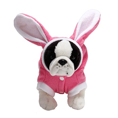 Happyyami Kleider Für Den Winter Welpen-weihnachtskostüme Hundekleidung Hündchen Weihnachtskleidung Rollenspielkostüm Größe l Modisch Komfortabel Hasen-Outfits Haustier Kaninchen-Anzug Rosa von Happyyami