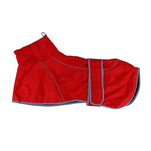 Happyyami Kleidung Für Haustiere Wasserfeste Jacke Regenmäntel Für Hunde Kleiner Hund Regenmantel Regenoverall Für Hunde Hundeoveralls Für Kleine Hunde Fleecejacke Hund Schnee Rot Polyester von Happyyami