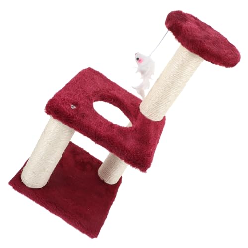 Happyyami Klettergerüst für Katzen Katzenkratzbrett Kätzchen-Zubehör Katzenkratzer für den täglichen Gebrauch Kratzbaum bequemer Kätzchenkratzer Haustier Katze Katzenturm Pole von Happyyami