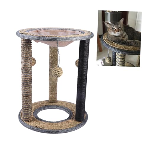 Happyyami Kletterständer Für Katzen Kratzständer Für Katzen Katzenwohnungen Für Wohnungskatzen Klettersäule Für Katzen Kratzbäume Für Katzen Erhöhtes Katzenbett Kratzbaum Für Katzen Bambus von Happyyami