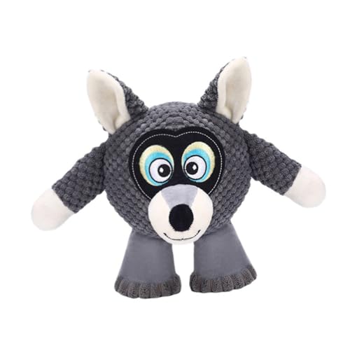 Happyyami Klingendes für Haustiere Hund Kauer Rassen Zwinger knete kauspielzeug Dog Toys Plush Toy Soft Toy Welpenversorgung Plüsch-Welpen- Welpenzubehör Grey von Happyyami