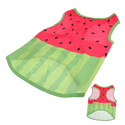 Happyyami Kühlende Kleidung Für Haustiere Welpe in Wassermelonenkleidung Tanktop Für Hunde Hundekleidung Sommer Hundeshirt Sommerkleidung Für Hunde Welpenkleidung Hunde-t-Shirts Sommerweste von Happyyami