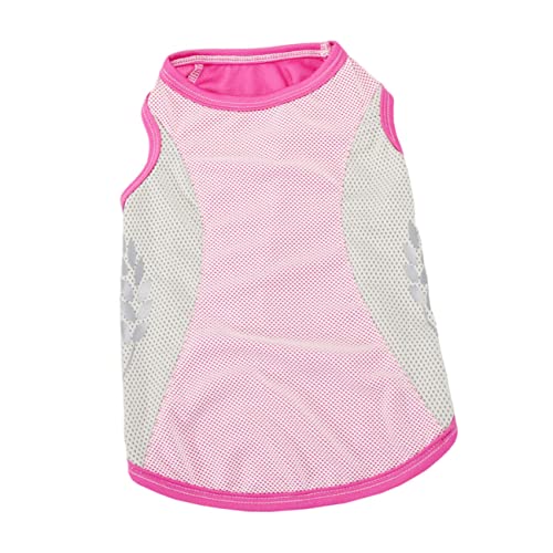 Happyyami Kühlweste für Haustiere Bequeme Welpenweste sommerliche hundeweste Kühlkleidung für Haustiere hundekleidung hundebekleidung Kühlweste für Hunde Hundehemden Polyester Rosa von Happyyami