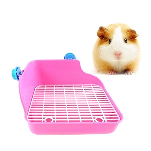 Happyyami Lacework Töpfchen Trainer Meerschweinchen Katzentoilette Käfig Töpfchen Töpfchentrainer Für Frettchen Hamster Kaninchen Wurf Einstreu Für Kleintiere Tierkäfig Chinchilla Hase Rosa von Happyyami