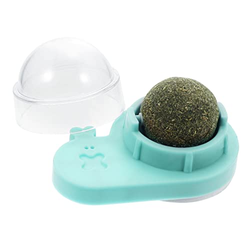 Happyyami Maotischer Polygonum-Ball Kätzchen behandelt Kätzchen Katzenminze Ball Katzenhaar entfernen Katzen Haar entfernen Selbstklebender Ball mit Katzenminze Katzenspielzeug pp Green von Happyyami