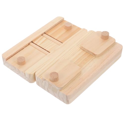 Happyyami Meerschweinchen-Futterspielzeug 2 Stück 6-In-1-Hamster Holz-Snacks Puzzle-Spielzeug Leckerli-Spender Für Kleintiere Kaninchen Hasen Chinchillas Ratten Und Rennmäuse von Happyyami