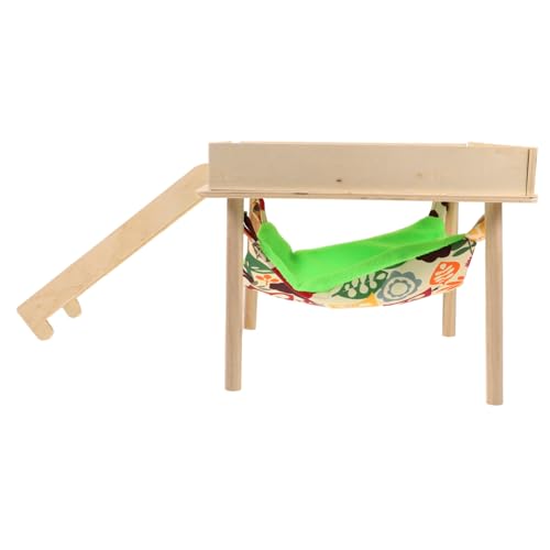 Happyyami Meerschweinchenbett Und Hamsterbett Mit Leiter Und Hängematte Komfortables Kleintiergehege Für Nager Ideal Schlafplatz Oder Spielbereich Passend Für Meerschweinchen von Happyyami