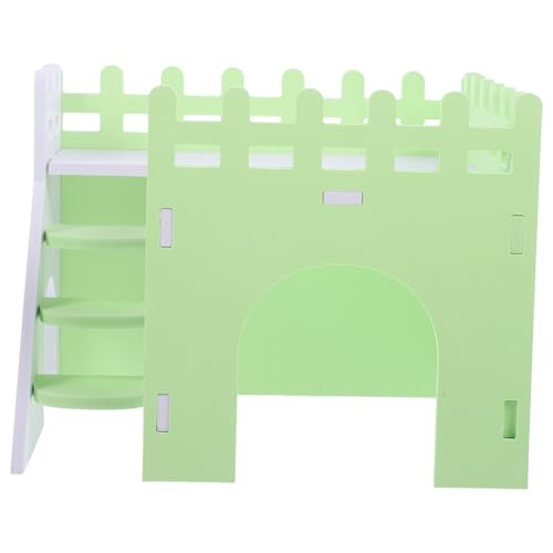 Happyyami Versteck Für Kleintiere Meerschweinchen-versteck Mit Rampe Hamsterversteck Chinchilla-Spielzeug Rattenhaus Grünes PVC Sicher Und Unterhaltsam Für Haustiere von Happyyami