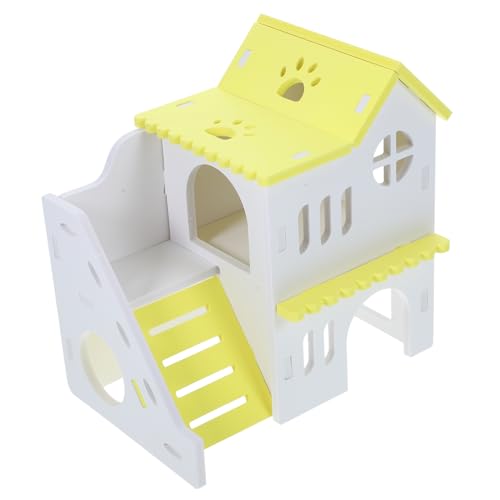 Happyyami Hamster Verstecken Haustier Käfig Zubehör Holz Hamster Chinchilla Villa Eichhörnchen Spielplatz von Happyyami