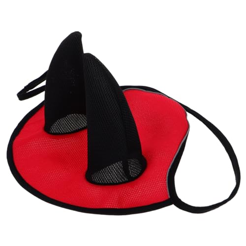 Happyyami Ohrenschützer für Pferdegeschirr Pferde Accessoire Pferdemaske Pferde Maske mit Ohren Pferde Ohrenmaske Atmungsaktive Maske für Pferde Ohrenhaube für Pferde atmungsaktives Netz rot von Happyyami