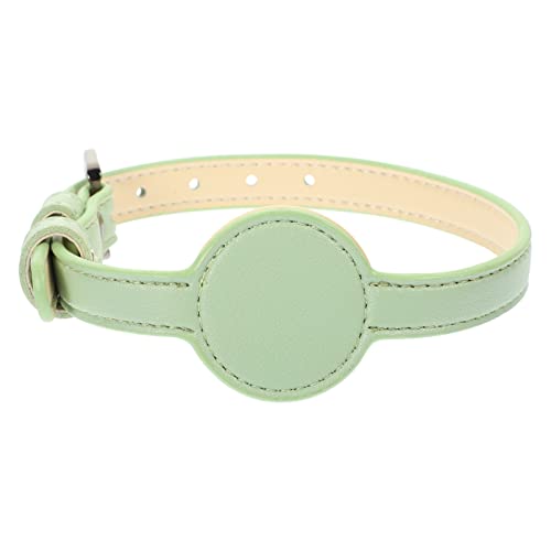 Happyyami PET-Pu-Kragen Hundehalsbandhalter Hundehalsband Welpe Katzenhalsbänder für Mädchenkatzen Katzenkette Abs hundekragen hundehalstuch Katze Welpe Walking Tracer Welpe Halsband Green von Happyyami