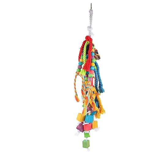 Happyyami Papagei Kauspielzeug Nymphensittich Spielzeug Vögel Spielzeug Papageien-trainingsspielzeug Vogelspielzeug Zum Kauen Vogel-luffa-Spielzeug Papageienkäfig Vogelspielzeug Hölzern von Happyyami