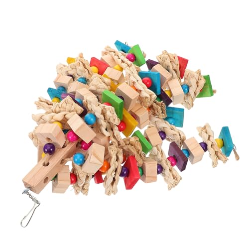 Happyyami Papagei Spielzeug Kauspielzeug Für Vögel Vogelkäfig-beißspielzeug Vögel Spielzeug Papageienspielzeug Aufhängen Vogel Holzspielzeug Papagei Hängendes Kauspielzeug Massivholz von Happyyami