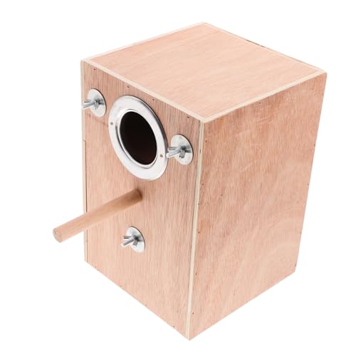 Happyyami Papageien Zuchtbox Papageienzuchtbox Papageien züchten Vogelzuchtbox aus Holz Vogelseufzerbox Brutkasten für Vögel Vogelnisthaus Kleiner Vogelkäfig Zuchtkäfig für Sittiche hölzern von Happyyami