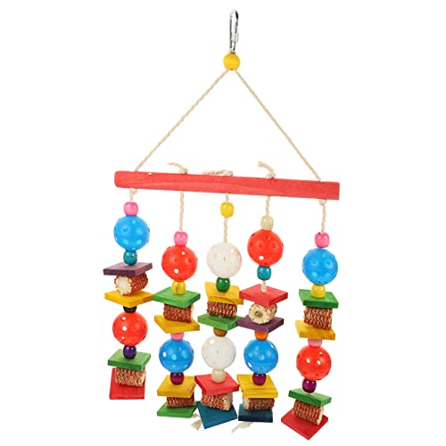 Happyyami Papageienspielzeug Papageienbackenspielzeug Vogelbeißspielzeug Vogelspielzeug Papageienkauspielzeug Papageienablenkungsspielzeug Hängespielzeug Für Vögel Verschleißfestes von Happyyami