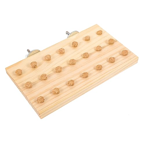 Happyyami Papageienständerspielzeug Vogelspielzeug Kletterbarsch Für Papageien Vogel-sitzstangenplattform Aus Holz Nymphensittiche, Sittiche, Spielzeug Vogel Aus Holz Vogelplattform Hölzern von Happyyami