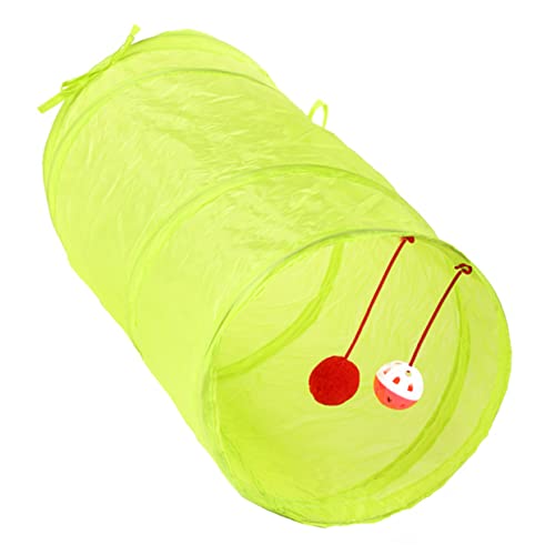 Happyyami Papiertunnel pet Katzen bettchen katzenhöhle spielsachen für Katzen Haustierspielzeug für den Innenbereich Faltbarer Kätzchentunnel Heimtierbedarf Katzentunnelspielzeug Polyester von Happyyami