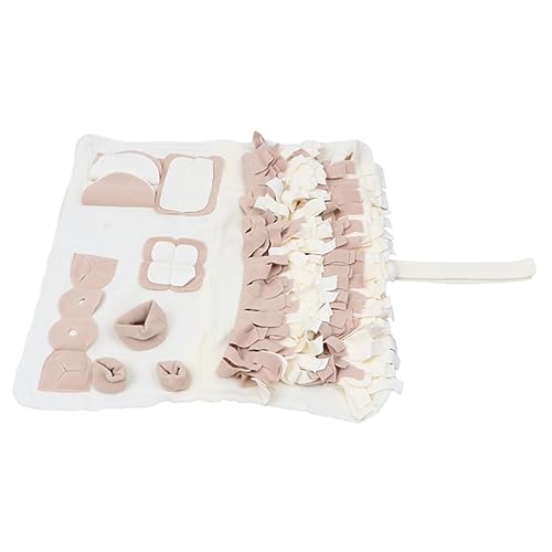 Happyyami Pet Sniffing Pad Futtermatte Für Haustiere Matte Für Haustierrassen Schnüffelmatte Für Katzen Hund Nase Arbeitsdecke Schnüffelmatte Für Welpen Hundedecke Beige Plüsch von Happyyami