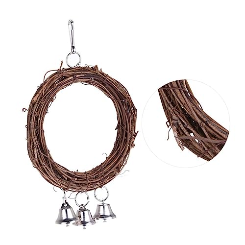Happyyami Kletternde Papageienschaukel Rattan-Kreis Vogelspielzeug Für Vögel Metallschnalle Schaukel Für Papageien Zufällige Farbe Happyyami Kletternde Papageienschaukel Rattan-Kreis Vogelspielzeug Für Vögel Metallschnalle Schaukel Für Papageien Zufällige Farbe von Happyyami