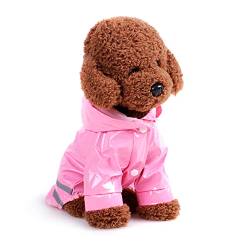 Happyyami Regenjacke Für Haustiere Haustier Regentage Slicker Große Hundekleidung Kleine Hundekleidung Großer Hunderegenmantel Hunderegenjacken Für Klein Hündchen Regenmantel Kleider Rosa von Happyyami