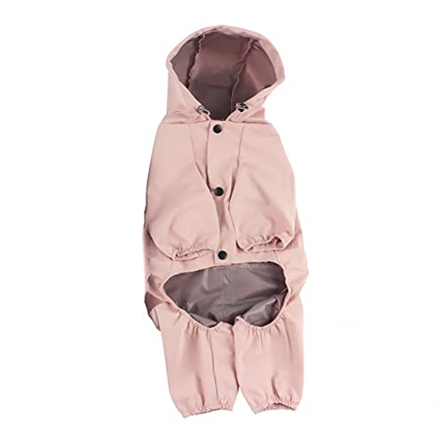 Happyyami Regenmantel für Haustiere wehe wasserdichte Mäntel für Hunde Hund regnet Kostüme Bausatz hunderegencape hunderegenmantel Hundekleidung Regenkleidung für Haustiere Jackenstoff Rosa von Happyyami