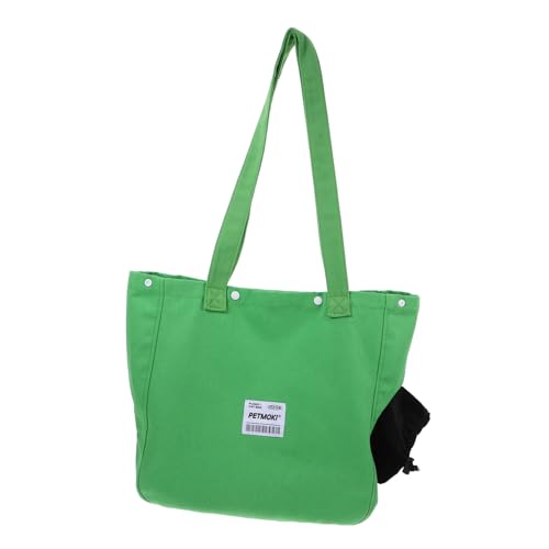 Happyyami Reisetasche Für Eine Katzentrage Tragetasche Haustiertasche Katzenleine Und Katzen-umhängetasche Reisetasche Für Hunde Katzentrage Weich Duschtasche Für Katzen Segeltuch Green von Happyyami