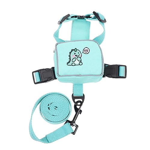 Happyyami Rucksack Für Haustiere Entzückendes Katzenrucksackgeschirr Kätzchen Weste Für Haustiere Gepolstertes Hundegeschirr Satteltasche Für Welpen Laufende Leine Katzenleine Polyester von Happyyami