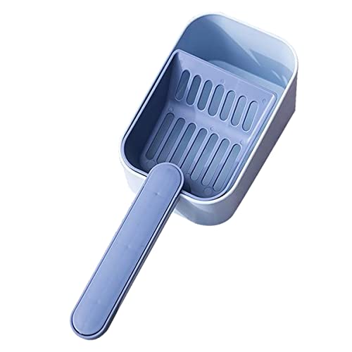 Happyyami Schaufel Für Katzenstreu Gehäuse Fallensteller Problem Außen Scoop Spender Katzenzuchtschaufel Nips Tofu-katzenstreu Katzentoilette Mit Kapuze Katzenhaarentferner Liner Blue PVC von Happyyami