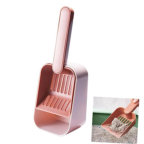 Happyyami Schaufel für Katzenstreu Wurf Scoop Dampfbürste für Katzen Kratzer Liner Filter katzentoilette für Kitten cat Litter Shovel Katzenstreu sauber schaufeln PVC-Katzenstreuschaufel rot von Happyyami